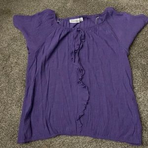 St Johns Bay Blouse Sz Lg Purple💜